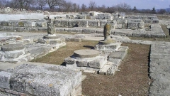 Изглед от останките в първата българска столица.