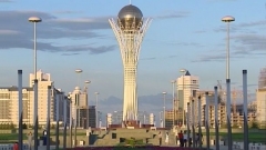  Кулата Байтерек, символ на Астана, столицата на Казахстан.