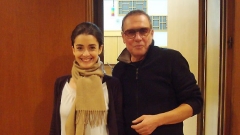 Ани Пападополу и Николай Волев пред Второ студио на БНР.