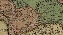 Фрагмент от стара карта на Средна Азия, на която ясно си личат имената Bucharia Magna и Bucharia Minor.
