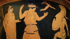 Хубавата Елена и Менелай (около 450–440 г. пр. Хр. Лувър).