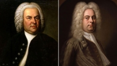 Йохан Себастиан Бах (вляво) и Георг Фридрих Хендел