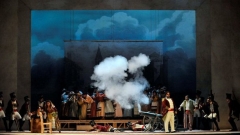 Сцена от операта „Любовен еликсир” в Teatro La Fenice.