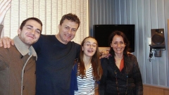 Здравко, Емил, Мина и Албена в студиото на предаването (отляво надясно).