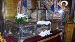 Мощите на Св. Димитър в църквата „Св. Димитър Мироточиви” в Солун.