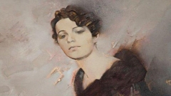 Фрагмент портрета Елисаветы Багряны, написанный сливенским художником Марином Подмоловым