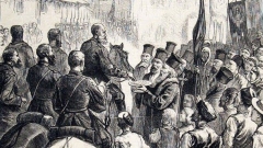 Gjenerali Josif Gurko u prit me nderime nga qytetarët e Sofjes, gravurë nga viti 1878