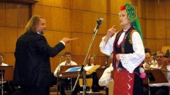 Dirigjenti Dimitër Hristov dhe Rumjana Fillkova gjatë koncertit në Studion e parë të Radios Kombëtare Bullgare.