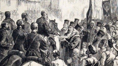 Становници Софије дочекују генерала Гурка, гравира из 1878.